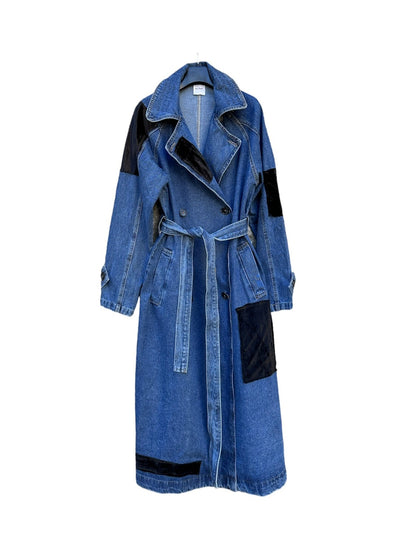 DENIM TRENCH COAT