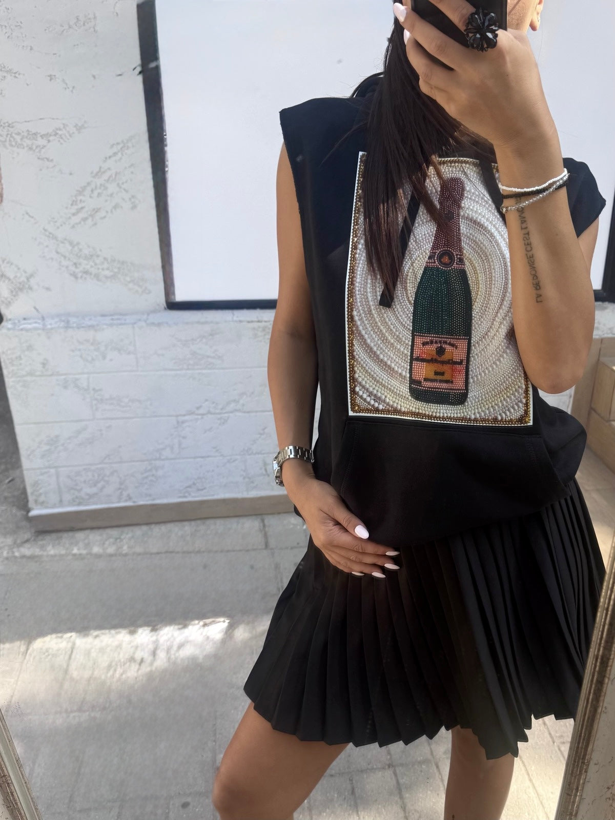 Суитшърт без ръкави CHAMPAGNE