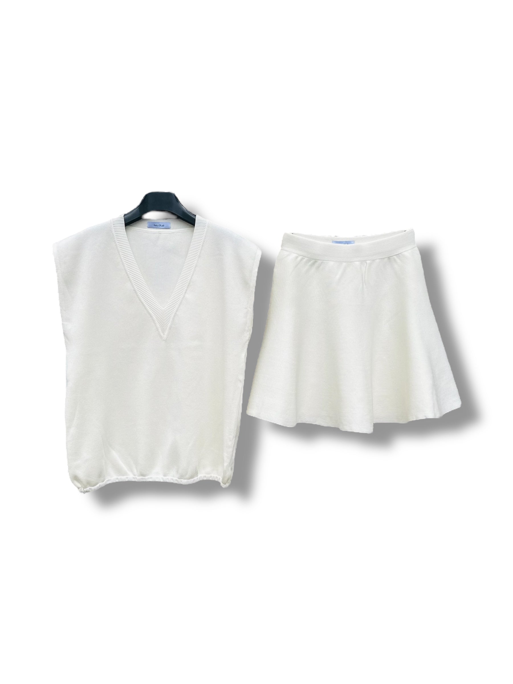 Плетен сет White Knit Duo